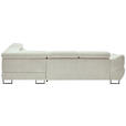 ECKSOFA in Webstoff Creme  - Creme/Schwarz, Design, Textil/Metall (280/235cm) - Hom`in