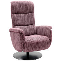 RELAXSESSEL in Textil Weinrot  - Edelstahlfarben/Weinrot, Design, Textil/Metall (71/112/83cm) - Dieter Knoll