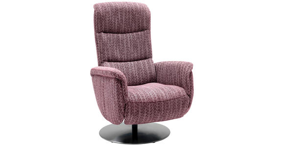 RELAXSESSEL in Textil Weinrot  - Edelstahlfarben/Weinrot, Design, Textil/Metall (71/112/83cm) - Dieter Knoll