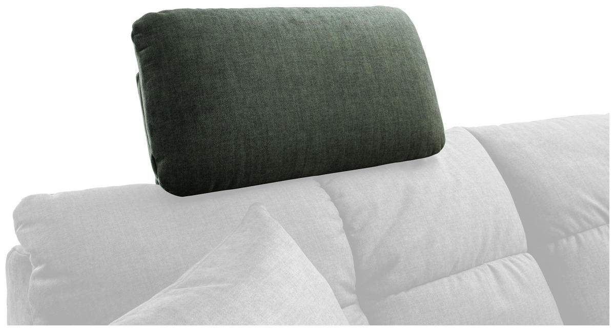 KOPFSTÜTZE - Grün, KONVENTIONELL, Textil (55/28/18cm) - Hom`in