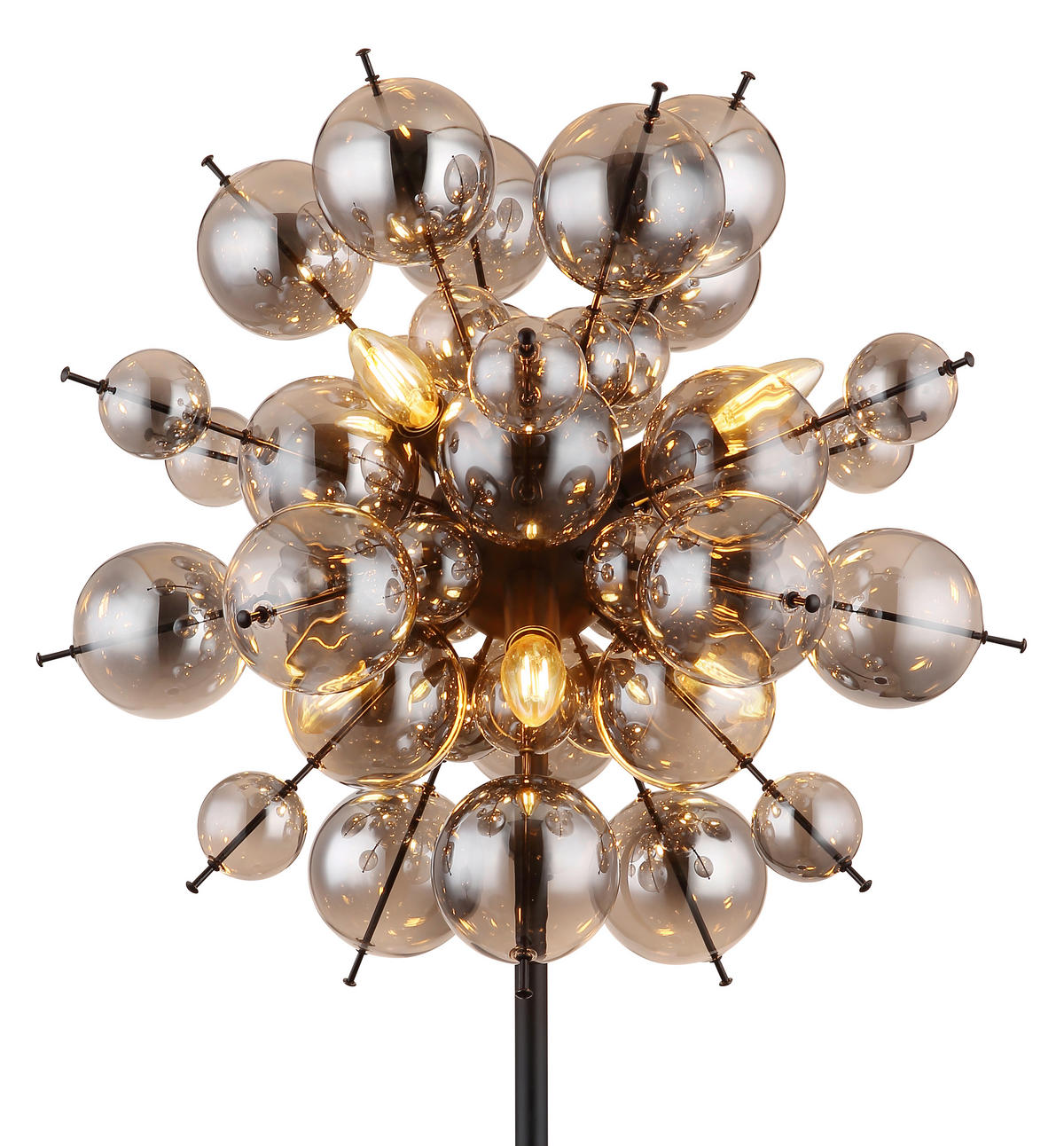 STEHLEUCHTE - Schwarz, Design, Glas/Metall (55/155cm) - Globo