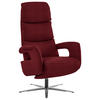 RELAXSESSEL in Leder Rot  - Edelstahlfarben/Rot, Design, Leder/Metall (76/119/86cm) - Dieter Knoll