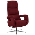 RELAXSESSEL in Leder Rot  - Edelstahlfarben/Rot, Design, Leder/Metall (76/119/86cm) - Dieter Knoll