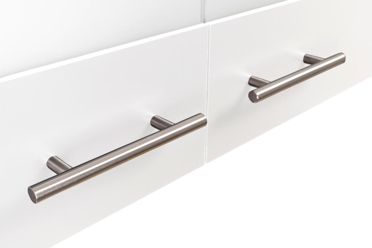 MINIKÜCHE 100 cm   in Weiß, Eichefarben  - Eichefarben/Silberfarben, Basics, Glas/Holzwerkstoff (100cm) - Respekta