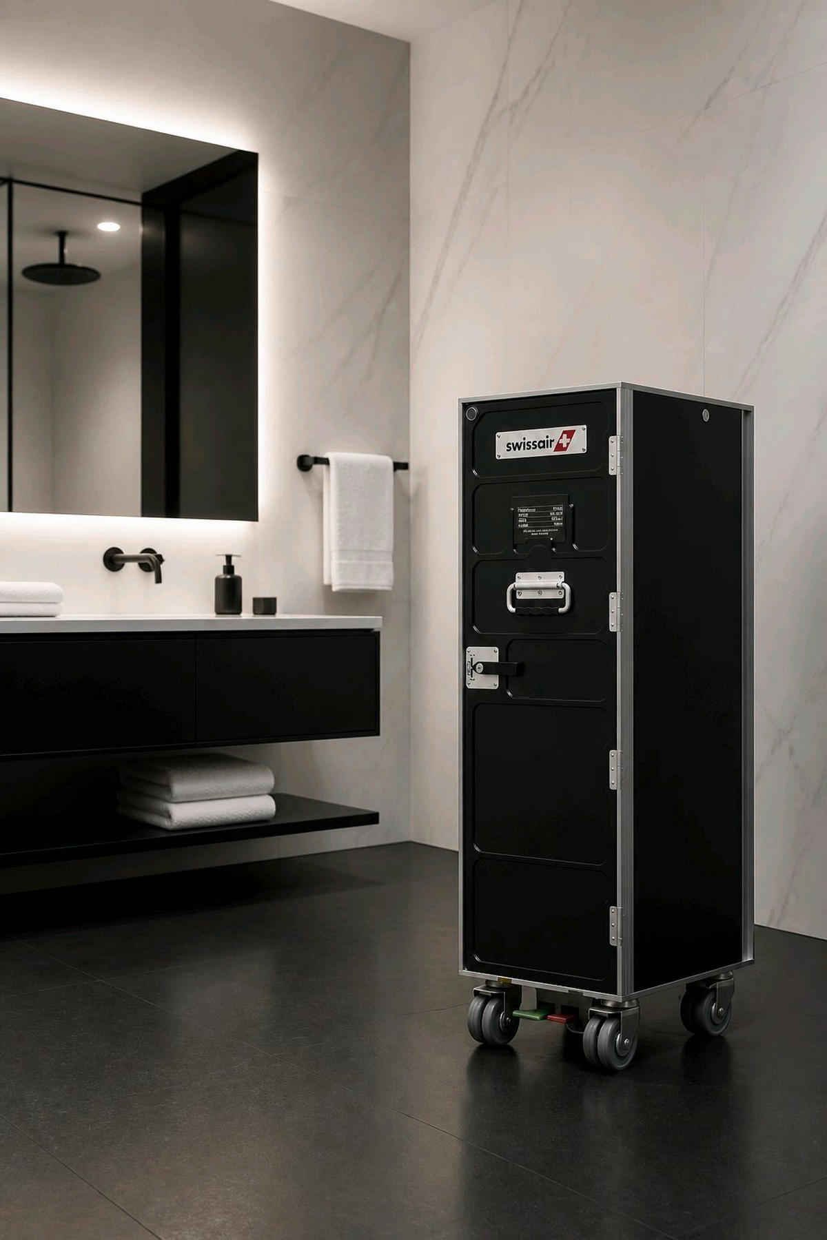 BAR in Schwarz  - Hellgrau/Schwarz, Basics, Kunststoff/Metall (43/31/104,5cm)