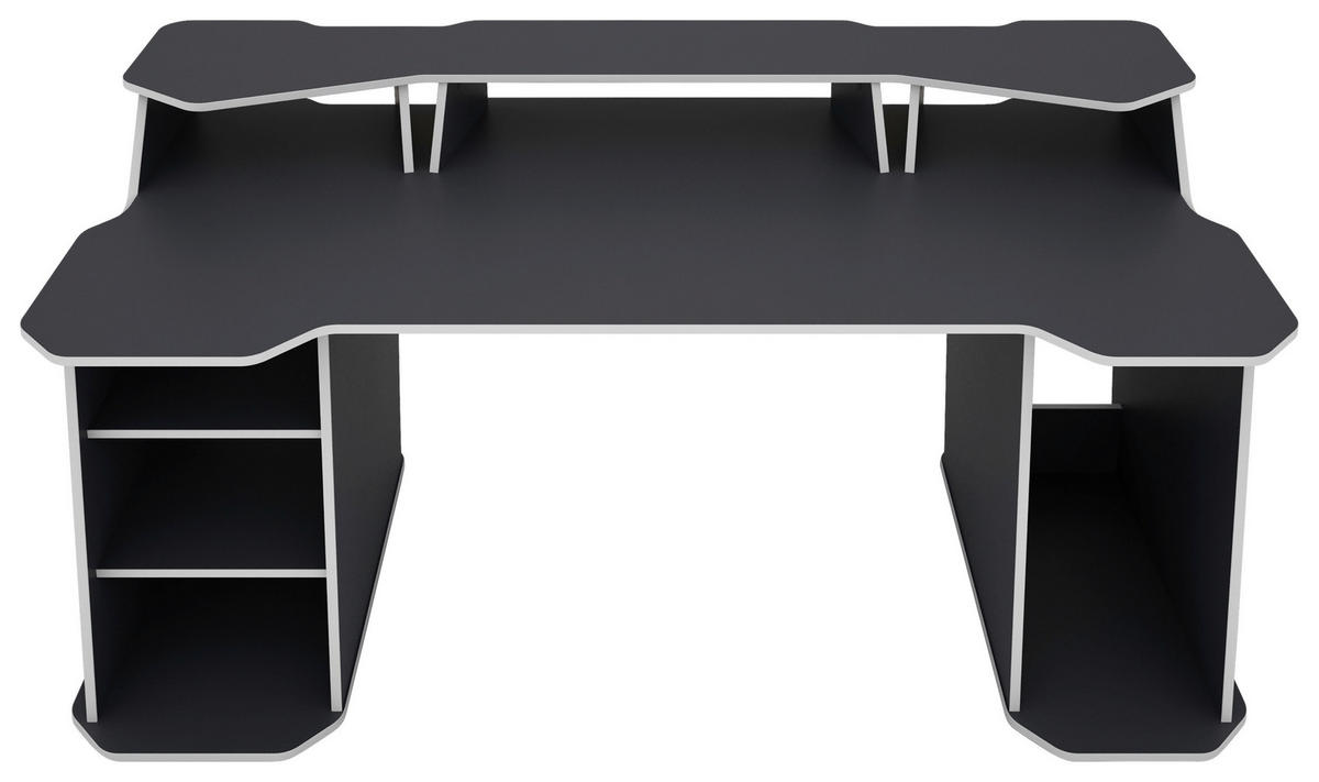 GAMINGTISCH Anthrazit, Weiß  - Anthrazit/Weiß, LIFESTYLE, Holzwerkstoff (180/85/76cm) - MID.YOU
