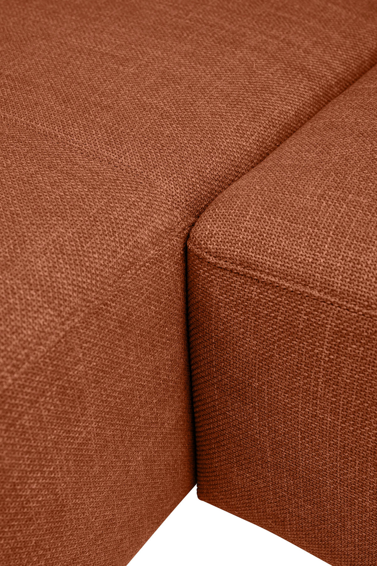 ECKSOFA inkl. Funktion Heaven Terracotta Flachgewebe  - Chromfarben/Terracotta, KONVENTIONELL, Textil/Metall (162/242cm) - Tom Tailor
