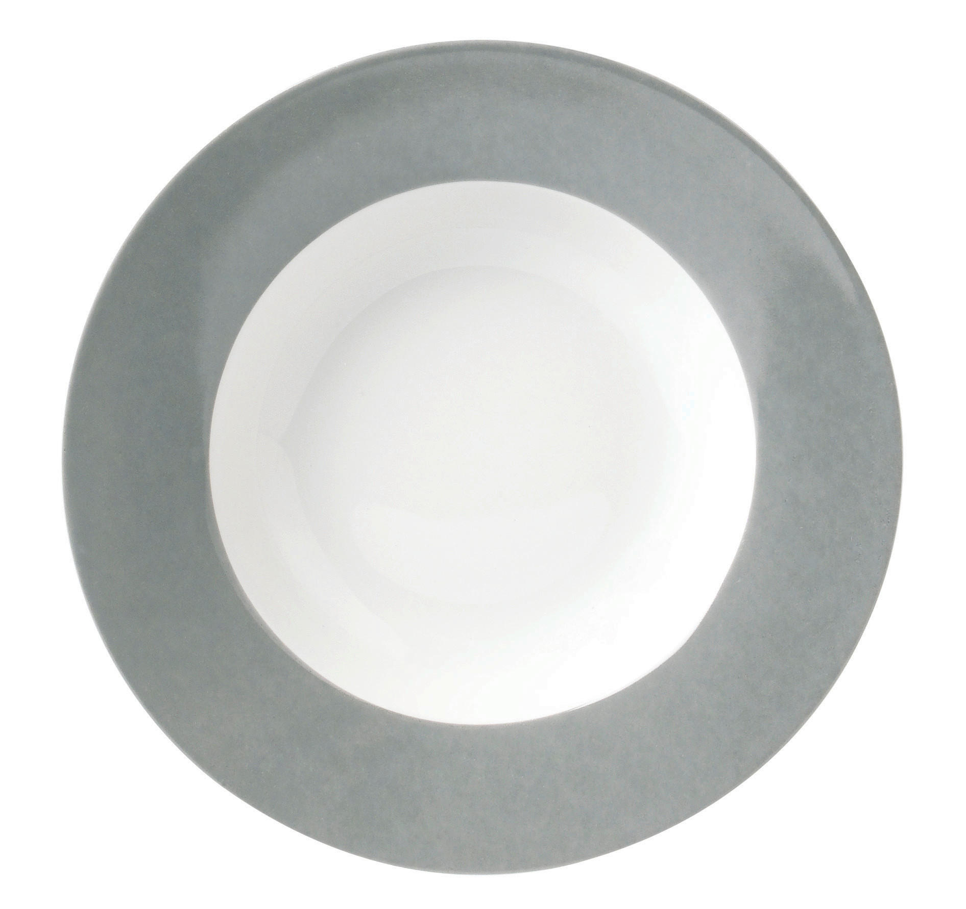 SUPPENTELLERSET VARIO 6-teilig - Weiß/Grau, Basics, Keramik (21,5cm) - Van Well