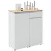 KOMMODE 90/102/41 cm  in Weiss, Eichefarben  - Weiss/Eichefarben, Design, Holz/Holzwerkstoff (90/102/41cm) - Dieter Knoll