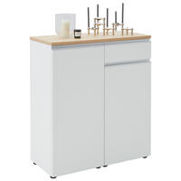 KOMMODE  in 90/102/41 cm  - Eichefarben/Silberfarben, Design, Holz/Holzwerkstoff (90/102/41cm) - Dieter Knoll