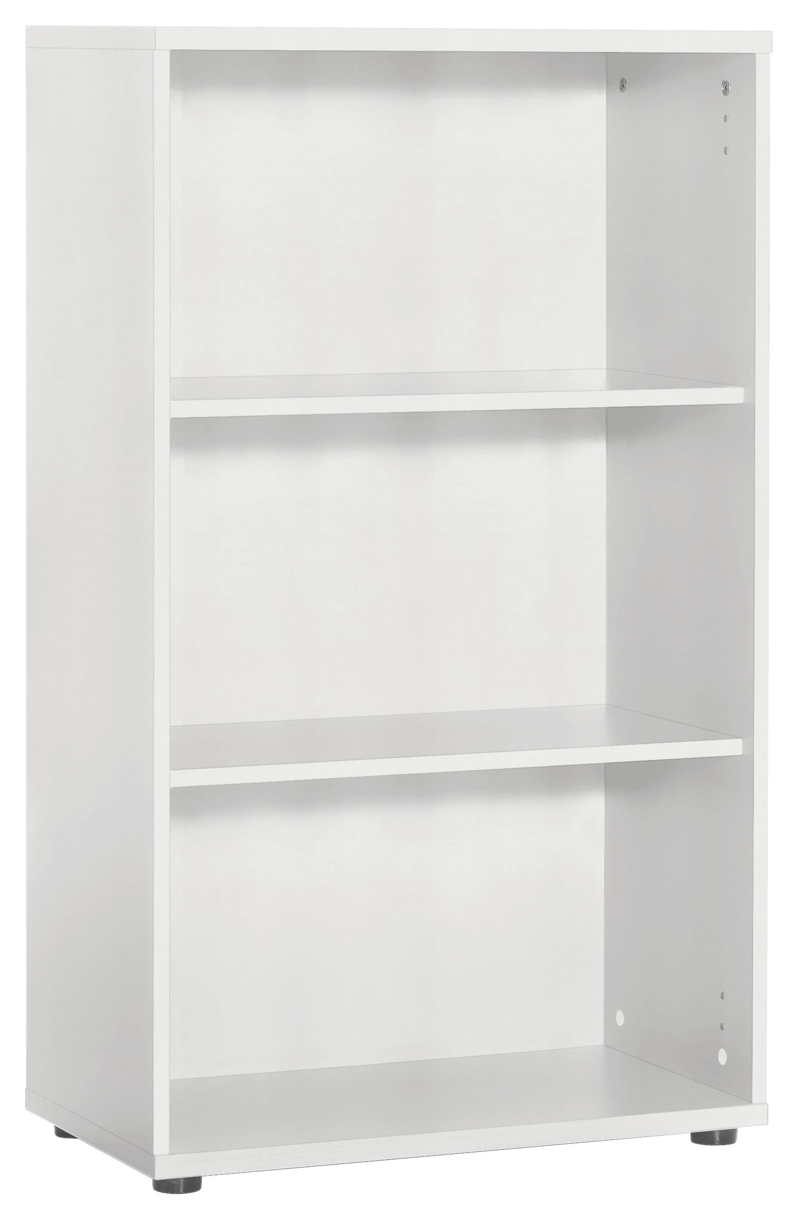 AKTENREGAL Weiß  - Schwarz/Weiß, Basics, Kunststoff (65,1/110,9/34,5cm) - MID.YOU