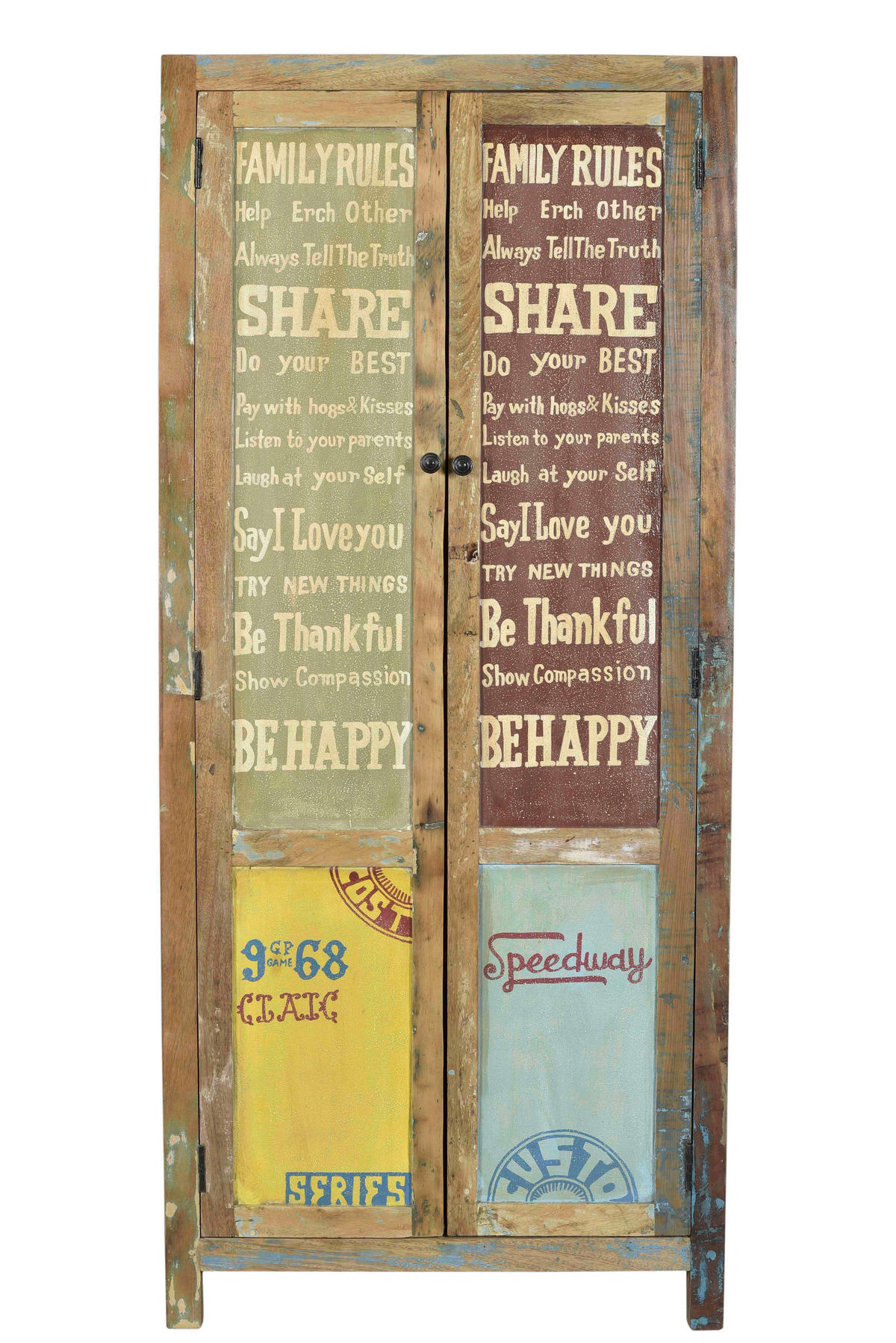 GARDEROBENSCHRANK  in 80/180/40 cm  - Multicolor/Schwarz, Design, Holz/Metall (80/180/40cm) - MID.YOU