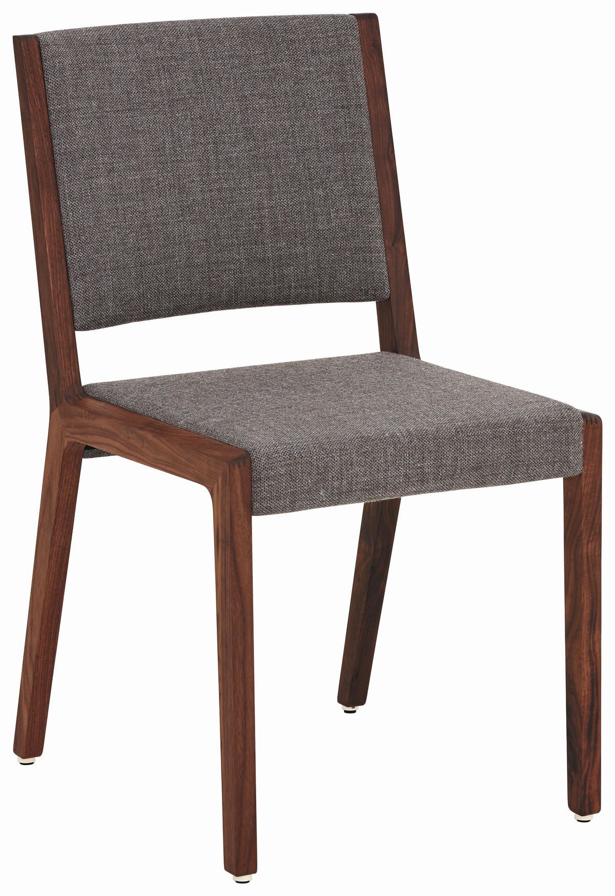 STUHL  in Holz, Textil  - Nussbaumfarben/Grau, Design, Holz/Textil (46/84/55cm) - TEAM 7