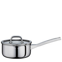 STIELKASSEROLLE FINESSE2+ 1.4 L  - Transparent/Silberfarben, Basics, Glas/Kunststoff (16/7,5cm) - Spring
