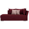 LEŽADLO, textil, 220/93/100 cm - bordová/chrómová, Design, textil/plast (220/93/100cm) - Livetastic