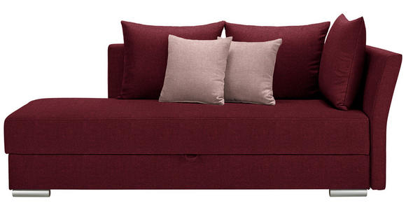 LIEGE in Webstoff Bordeaux - Chromfarben/Bordeaux, Design, Kunststoff/Textil (220/93/100cm) - Xora