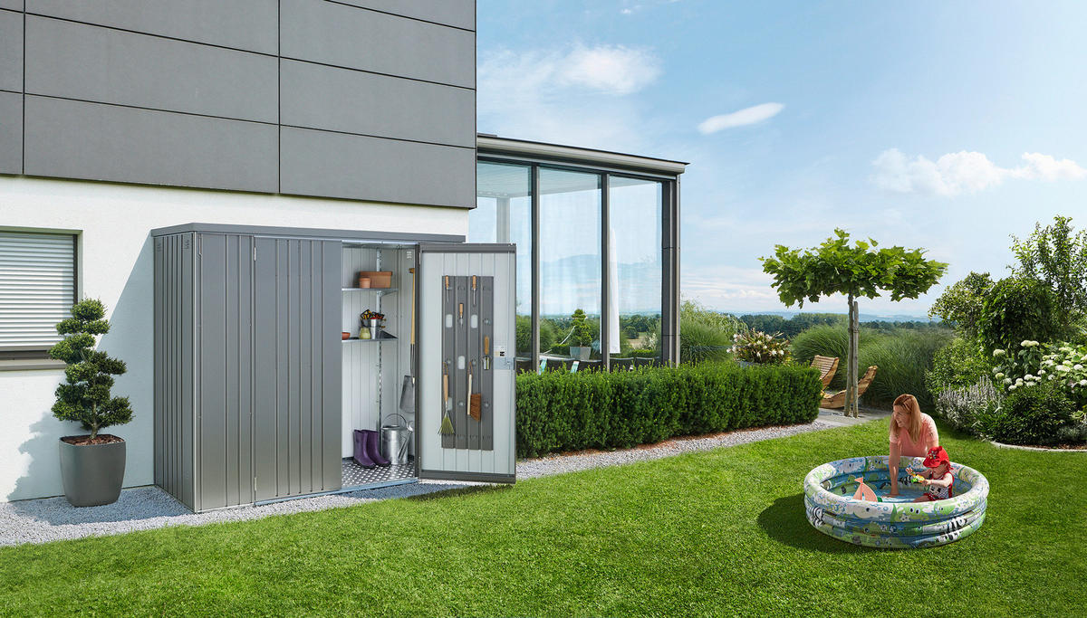 GERÄTESCHRANK 227/182,5/83 cm  - Grau, Design, Metall (227/182,5/83cm) - Biohort