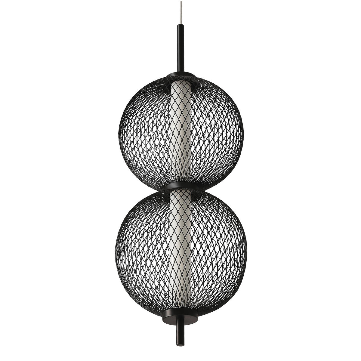LED-PENDELLEUCHTE 14/14/150 cm  - Schwarz/Weiß, Design, Kunststoff/Metall (14/14/150cm)