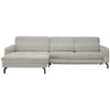 ECKSOFA in Cord Hellgrün  - Schwarz/Hellgrün, Design, Textil/Metall (178/302cm) - Beldomo Style