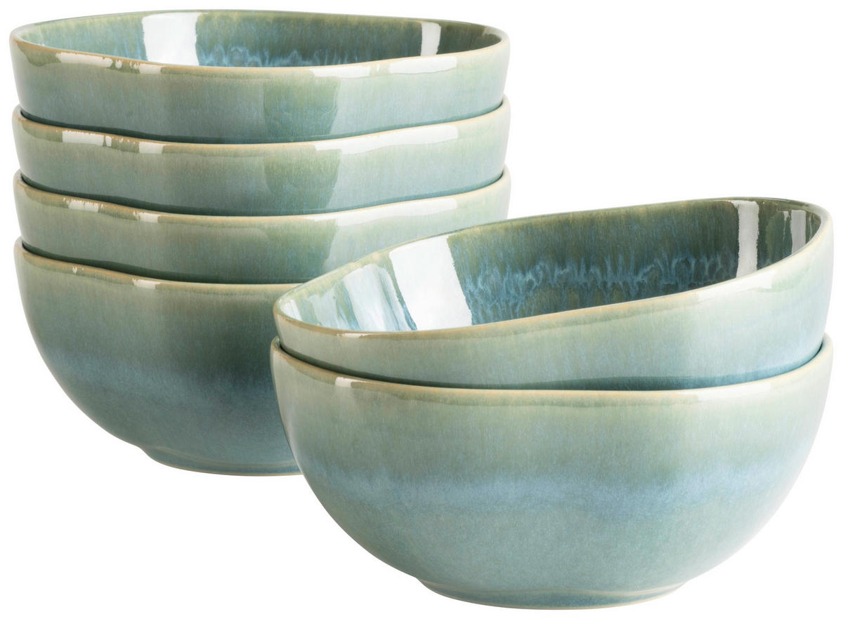 SCHÜSSEL Cordelia   - Grün, Trend, Keramik (16/6,5cm) - Mäser