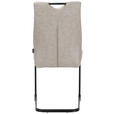 STUHL-SET 4 Stück  in Mikrofaser  - Schwarz/Braun, Design, Textil/Metall (43/97/57cm) - Xora