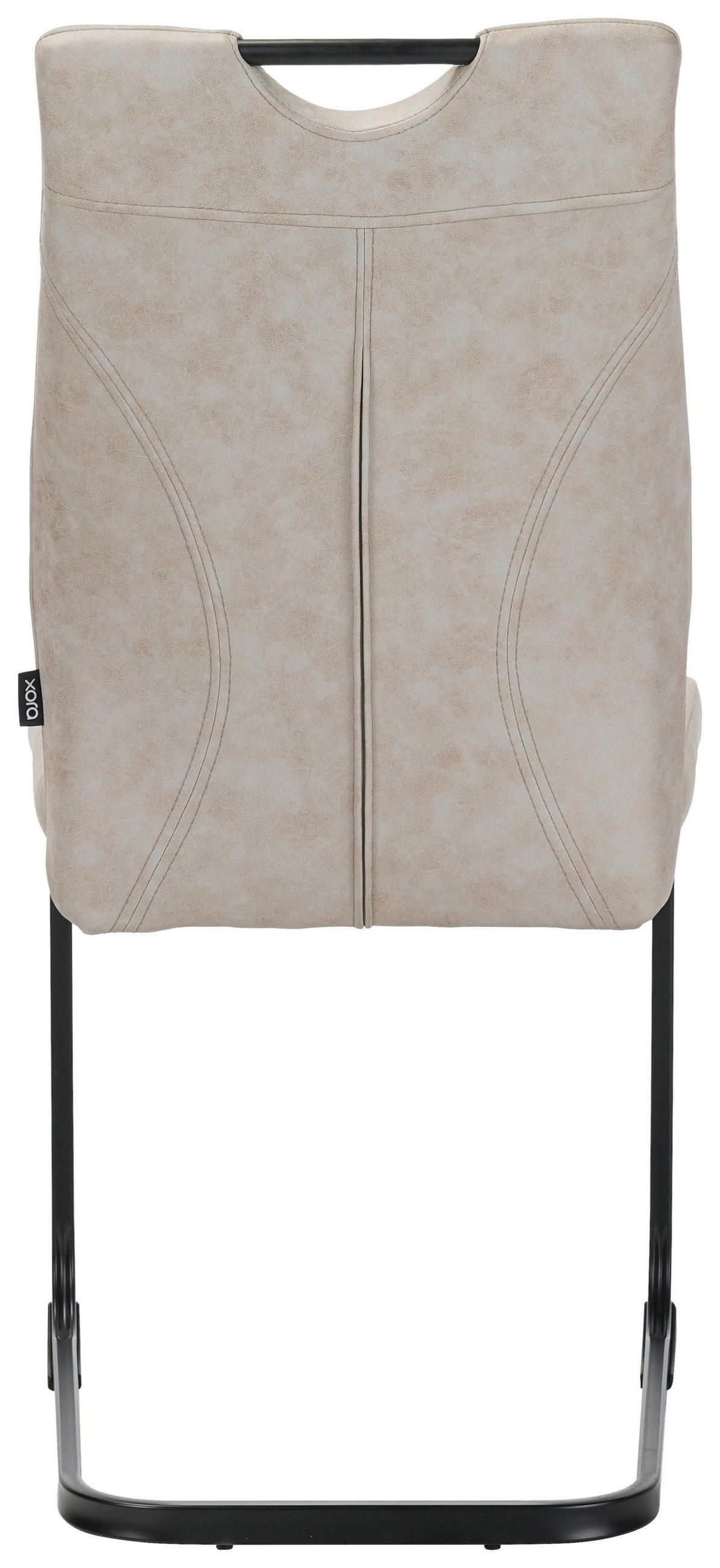 STUHL-SET 4 Stück  in Mikrofaser  - Schwarz/Braun, Design, Textil/Metall (43/97/57cm) - Xora