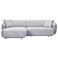 ECKSOFA Schwarz, Weiß Flachgewebe Zierkissen, Rücken echt, Sitztiefenverstellung  - Schwarz/Weiß, MODERN, Kunststoff/Textil (162/275cm) - Carryhome
