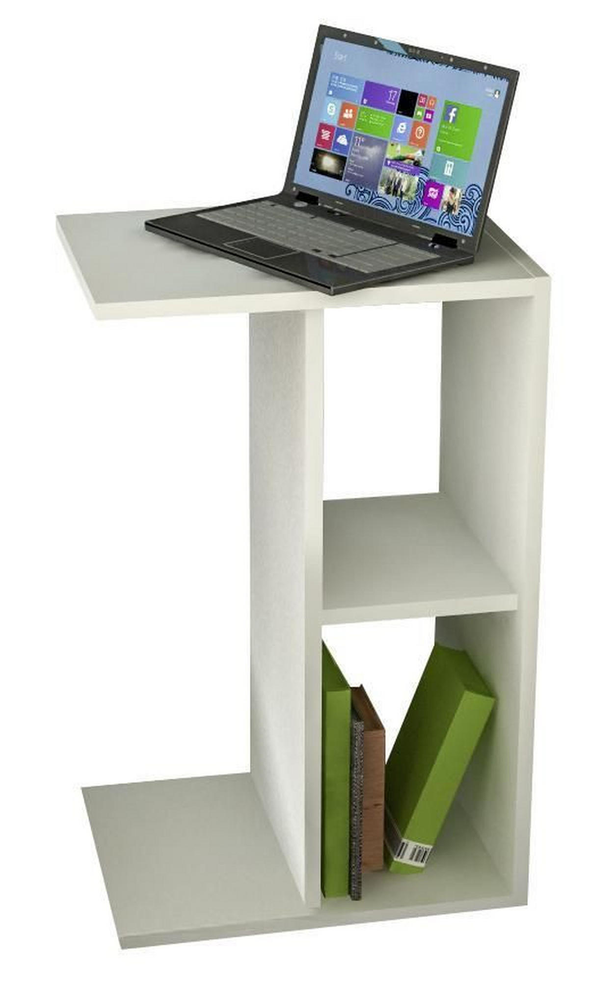 Beistelltisch in Weiß in Holzwerkstoff 40/30/63 cm  - Weiss, Basics, Holzwerkstoff (40/30/63cm) - MID.YOU