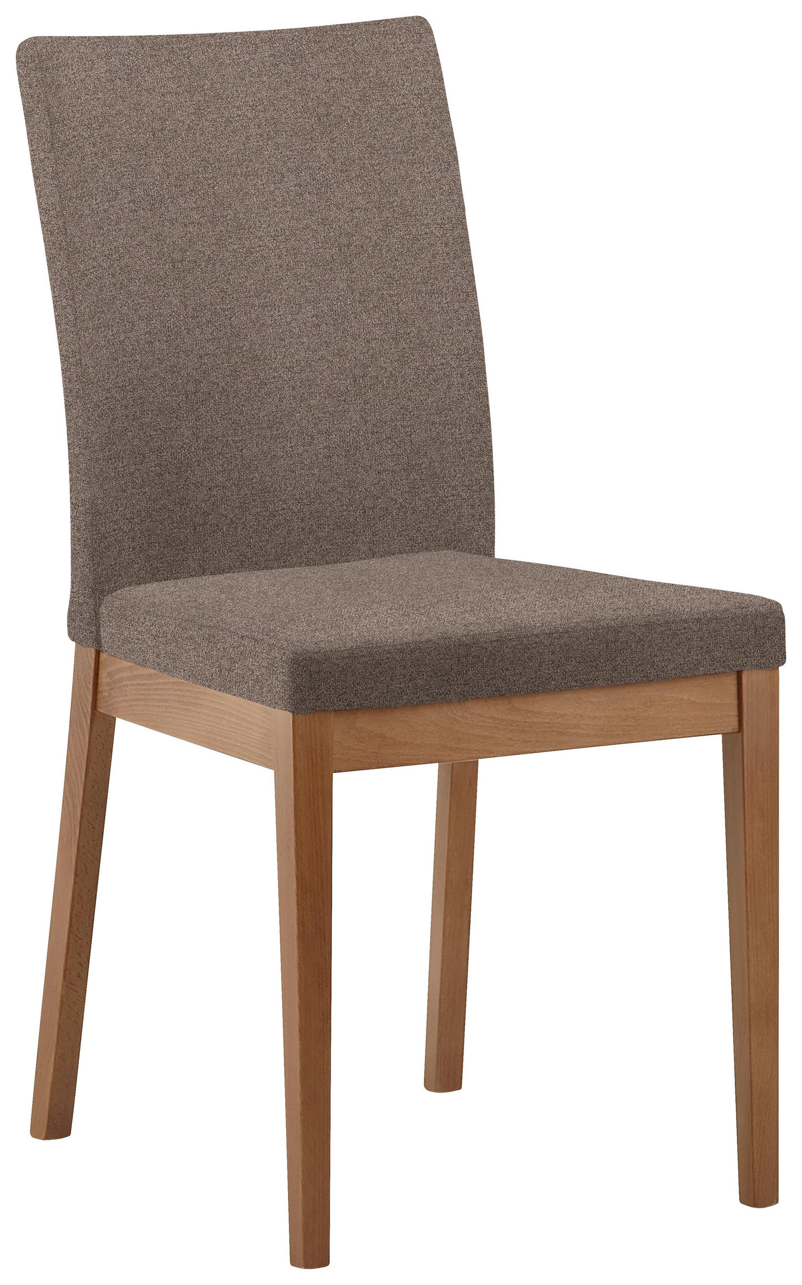 STUHL in beflockt - Eichefarben/Braun, Konventionell, Holz/Textil (47/95/60cm) - Cantus