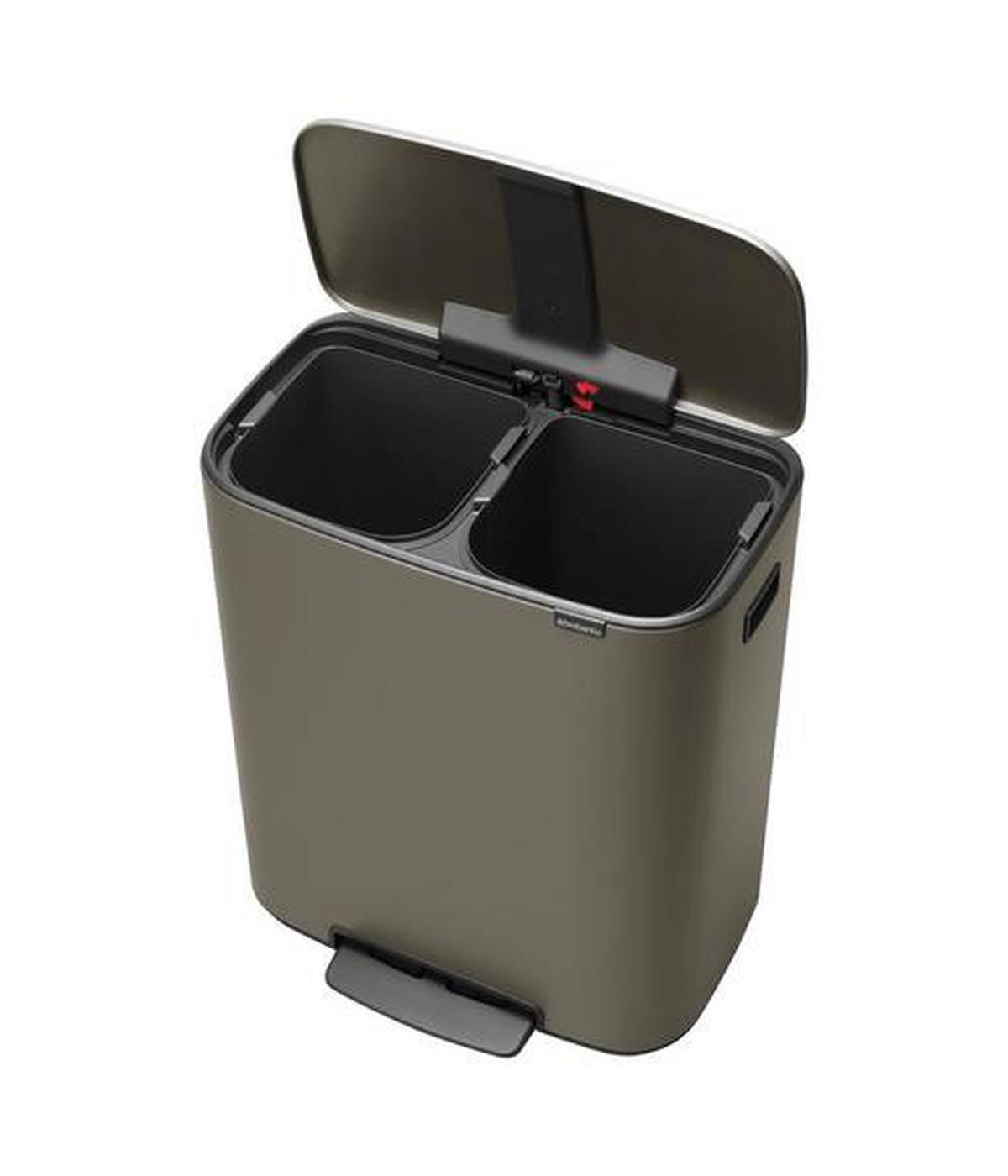 ABFALLEIMER BO TRETEIMER 2 X 30 L  - Schwarz/Grau, Basics, Kunststoff/Metall (54,1/65,2/36,3cm) - Brabantia
