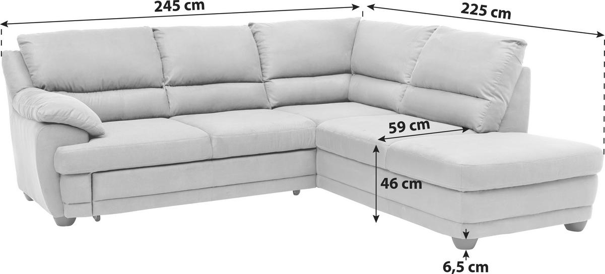 ECKSOFA in Lederlook Beige  - Beige, Design, Kunststoff/Textil (245/225cm) - Livetastic
