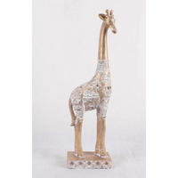 SZOBOR - aranyszínű/fehér, Basics, műanyag (8/5/29cm)