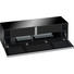 TV-ELEMENT Schwarz - Schwarz/Alufarben, Design, Glas/Holzwerkstoff (140/43/42cm) - Voleo