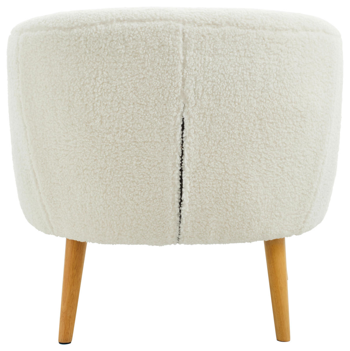 SESSEL Bouclé, Teddystoff Naturfarben, Weiß    - Weiß/Naturfarben, MODERN, Holz/Textil (74/71/72cm) - Livetastic