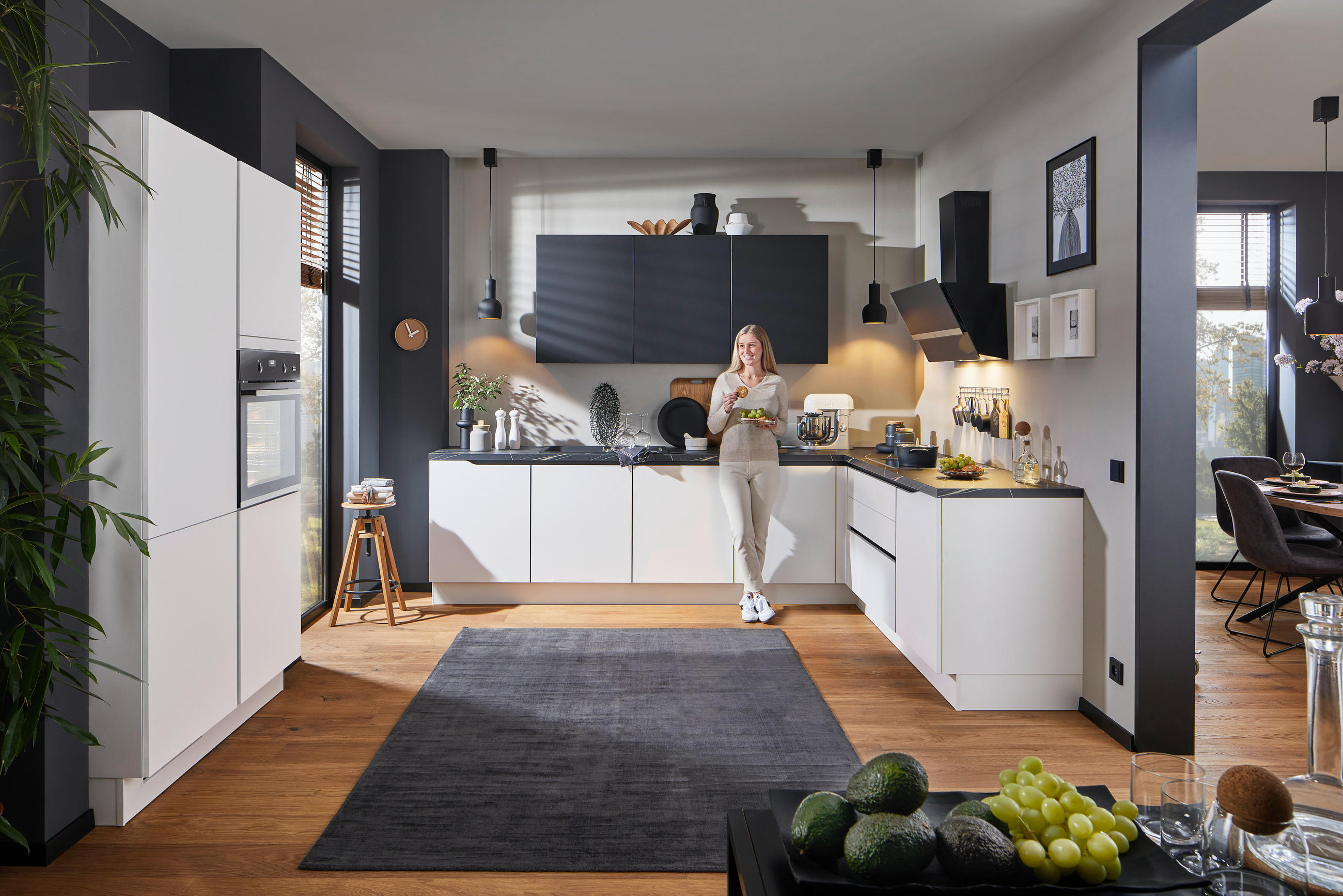 EINBAUKÜCHE   - Weiß, Design, Holzwerkstoff - Celina