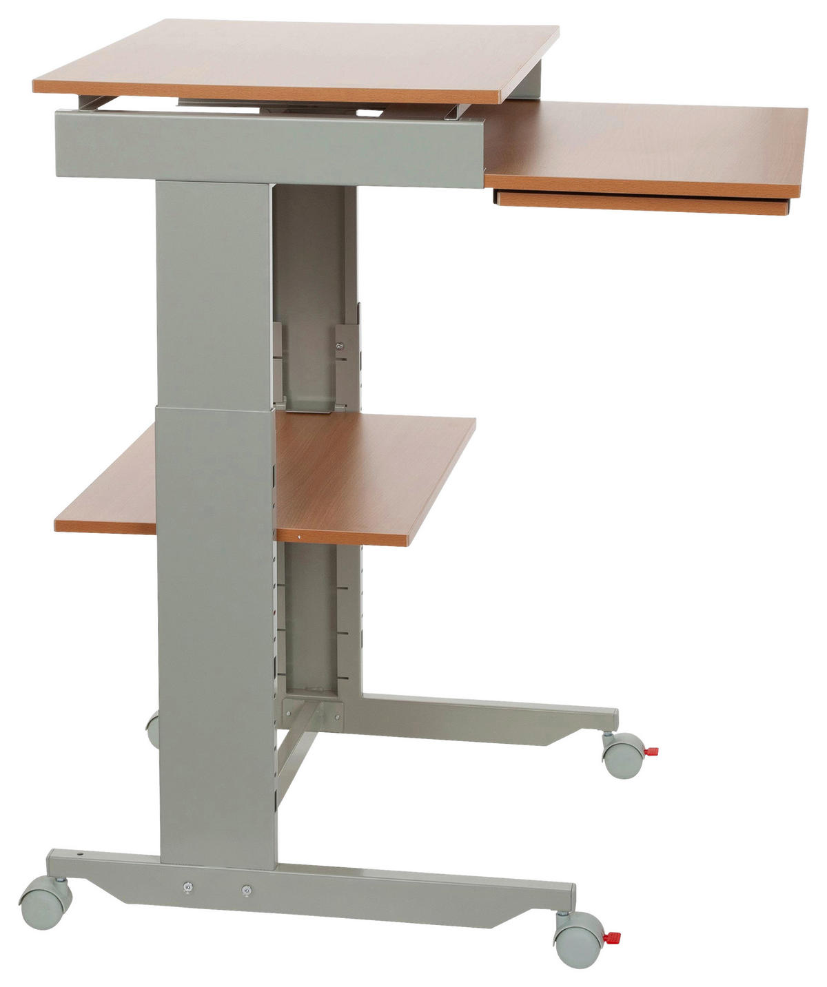 SCHREIBTISCH  in Grau, Buchefarben  - Buchefarben/Grau, Basics, Holzwerkstoff/Kunststoff (60/71,5-107,5/50cm) - MID.YOU