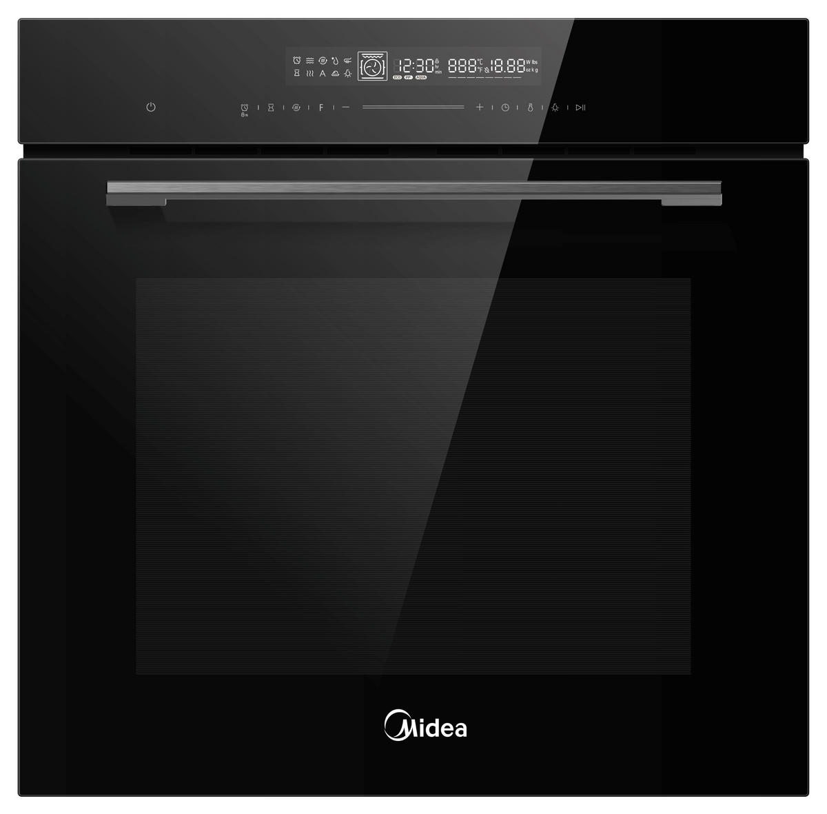EINBAUBACKOFEN 7NP30TOBL  - Schwarz, Basics, Glas/Metall (59,5/59,6/54,6cm) - Midea