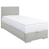 BOXBETT 90/200 cm  in Ecru  - Chromfarben/Ecru, KONVENTIONELL, Kunststoff/Textil (90/200cm) - Boxxx