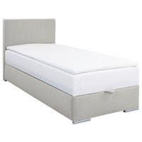 BOX-ÁGY 90/200 cm  ekrü  - króm/ekrü, Konventionell, műanyag/textil (90/200cm) - Carryhome