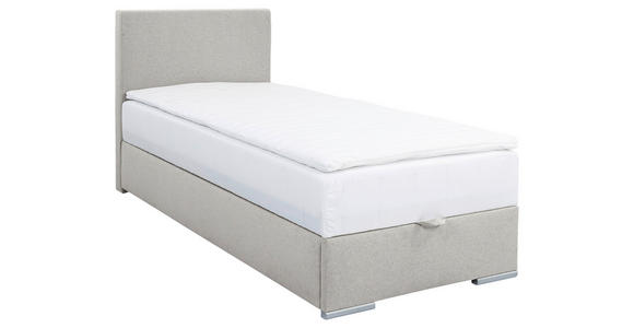 BOXBETT 90/200 cm  in Ecru  - Chromfarben/Ecru, KONVENTIONELL, Kunststoff/Textil (90/200cm) - Carryhome