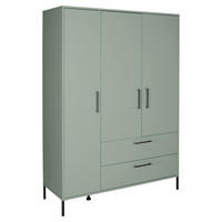 ORMAR ZA DJEČJU ODJEĆU  Mia  - zelena/antracit, Basics, drvni materijal/metal (139/195/51cm) - Jimmylee