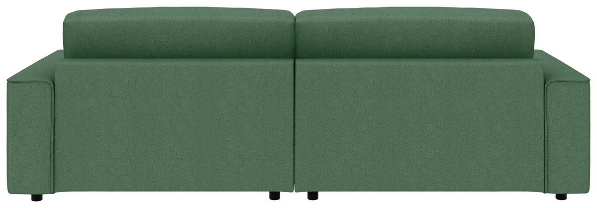 ECKSOFA in Struktur Dunkelgrün  - Dunkelgrün/Schwarz, Modern, Kunststoff/Textil (265/164cm) - Trendmanufaktur