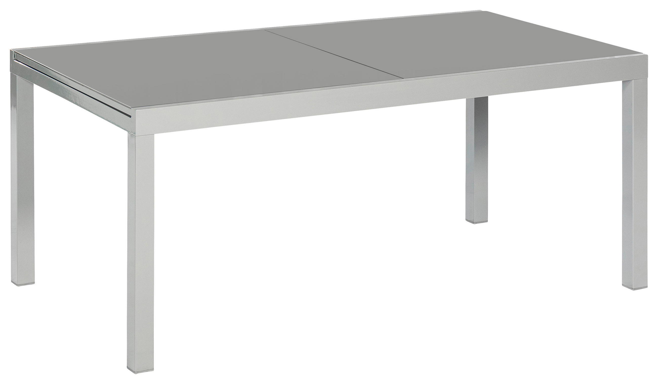 GARTENTISCH 200-300/110/75 cm Metall, Glas rechteckig  - Silberfarben/Grau, KONVENTIONELL, Glas/Metall (200-300/110/75cm) - Gardenson