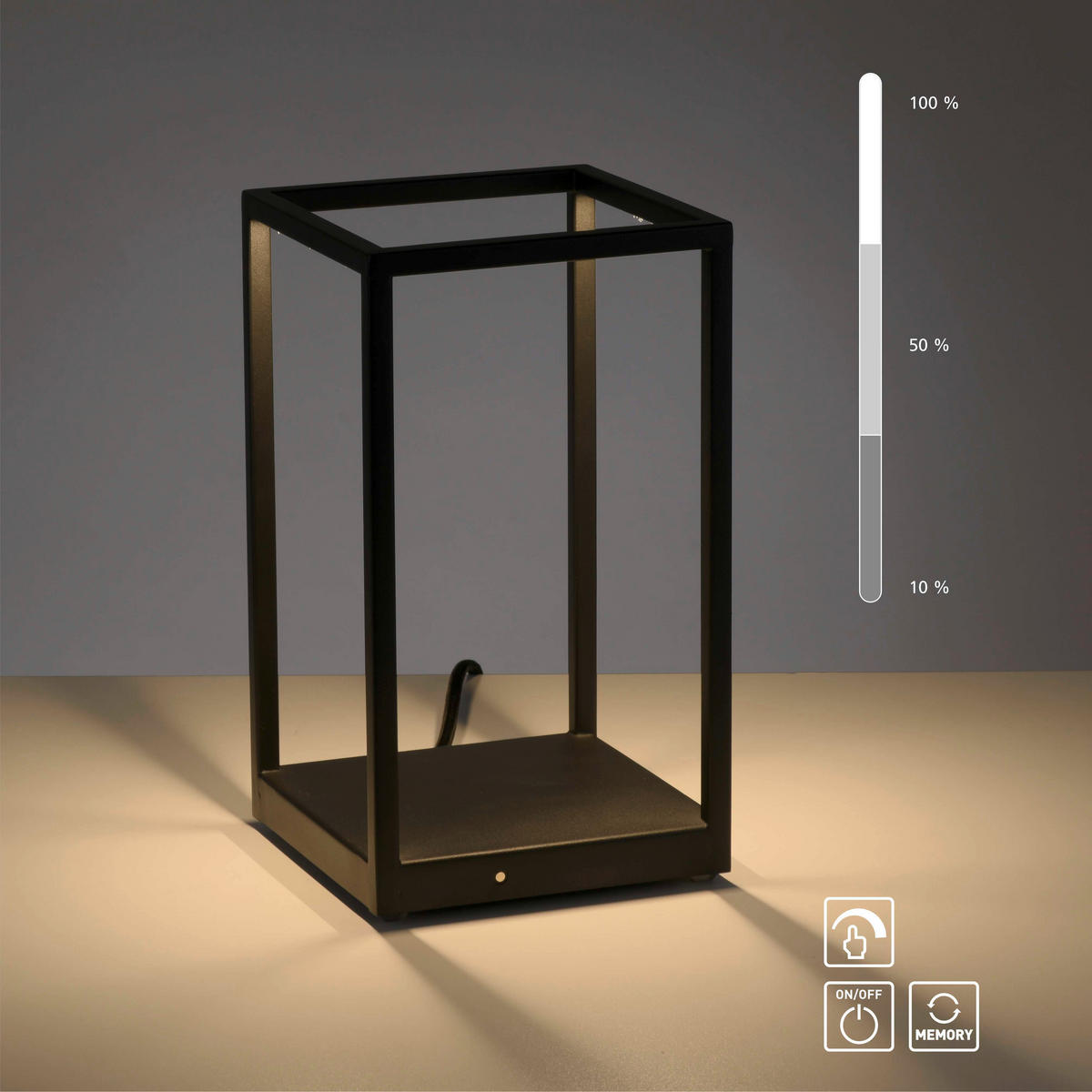 LED SVJETILJKA STOLNA Contura  - crna, Lifestyle, metal/plastika (15/15/26,6cm)