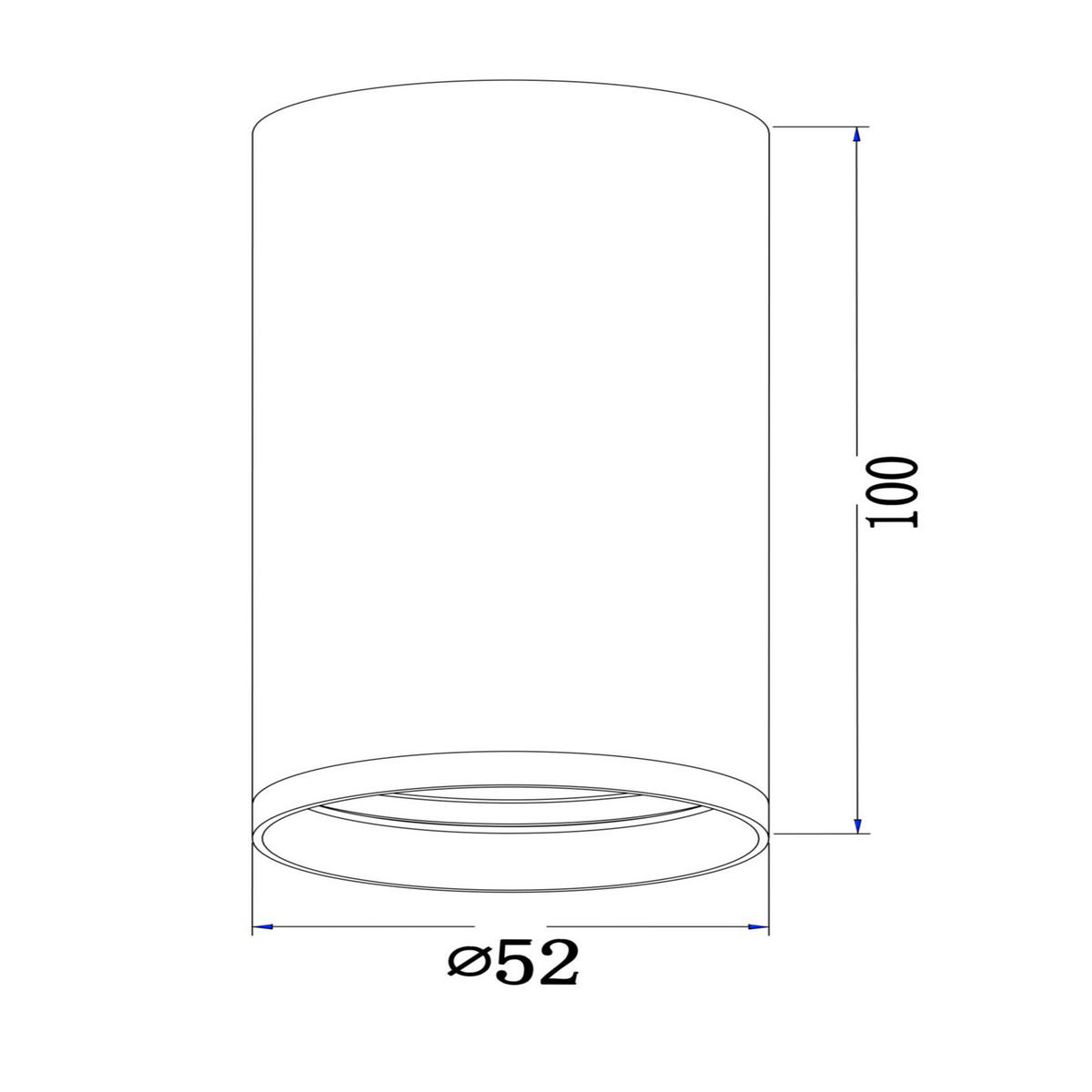 DECKENLEUCHTE     - Weiss, Basics, Metall (5,2/10/5,2cm) - MAYTONI