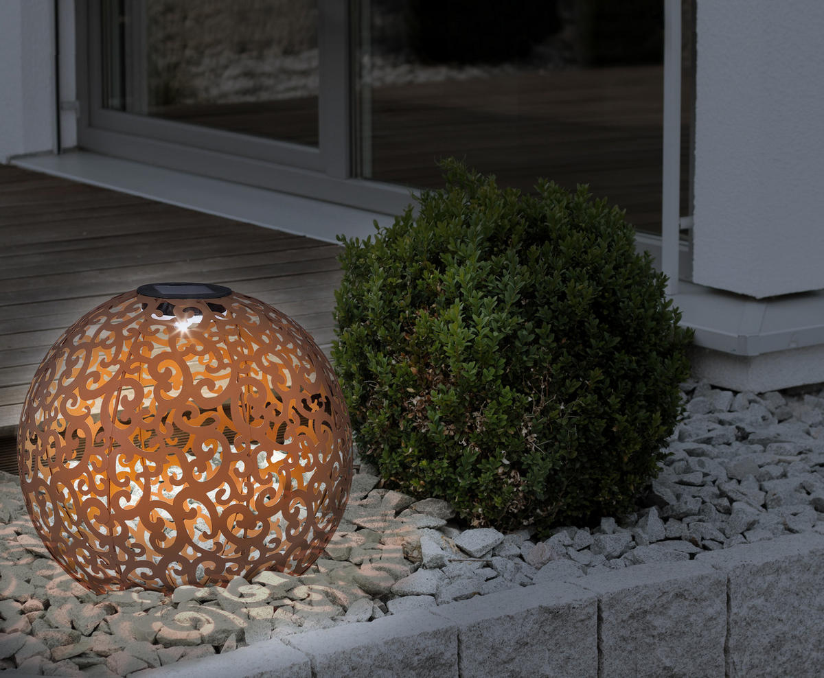 SOLARLEUCHTE - Rostfarben, Basics, Metall (28,5/40cm) - Globo