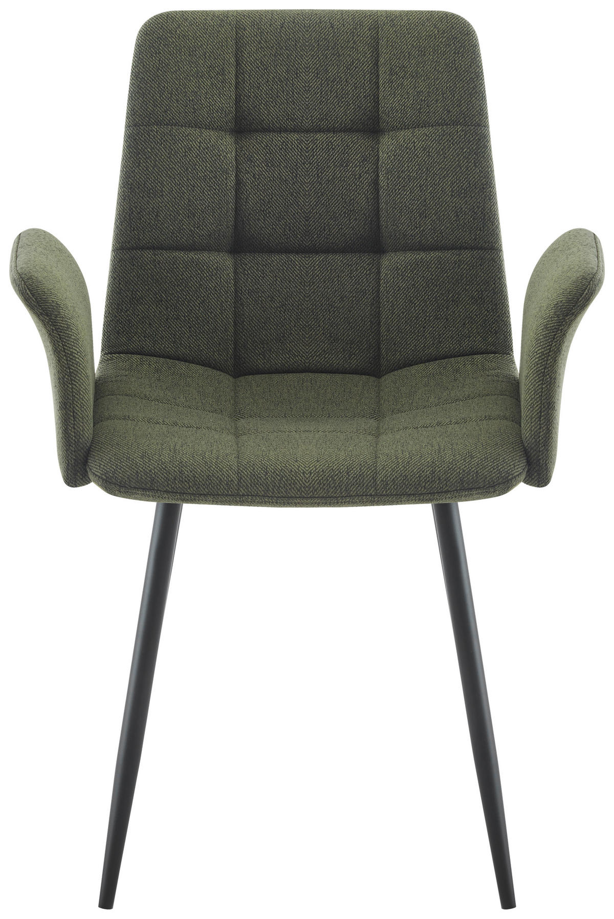 ARMLEHNSTUHL  in Eisen Webstoff  - Schwarz/Grün, MODERN, Textil/Metall (59/87,5/54,5cm) - Stylife