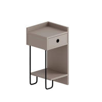KINDER-NACHTTISCH - Mokka, Design, Holzwerkstoff/Metall (32/61/30cm) - Livetastic