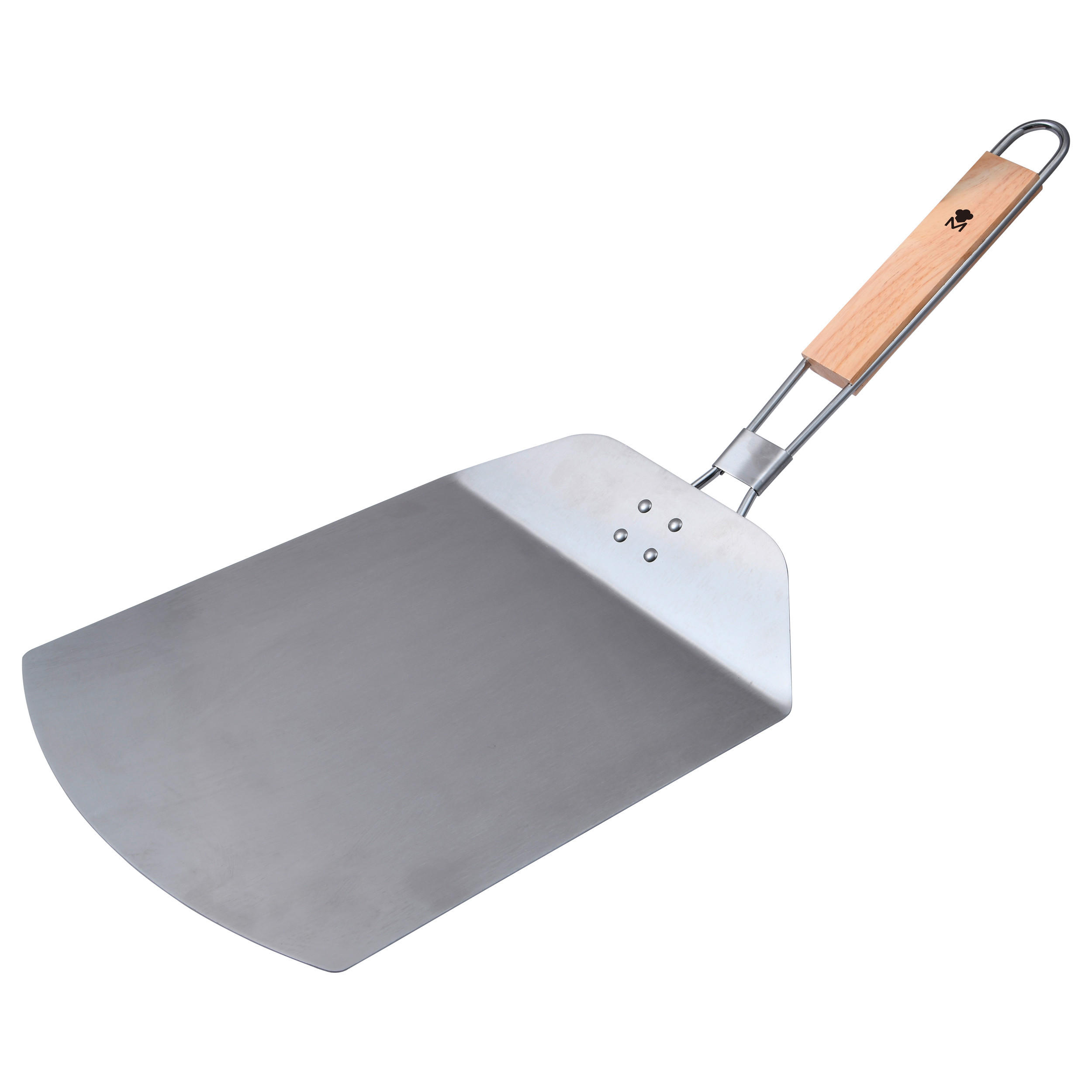 PIZZASCHAUFEL   - Silberfarben, Basics, Holz/Metall (6/33/25cm) - Masterpro