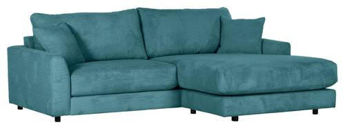 ECKSOFA Petrol Cord  - Petrol/Schwarz, Design, Kunststoff/Textil (240/175cm) - Landscape